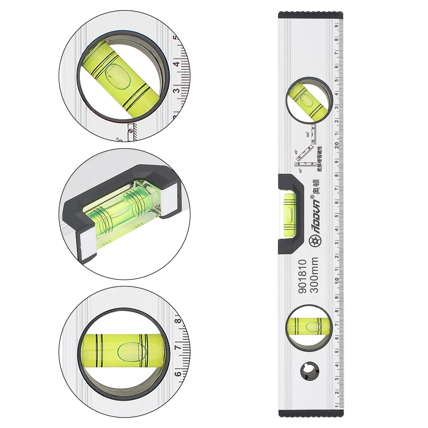 300mm Präzisions-Magnetmeter Aluminium Legierung mit Blister und Mm Skala