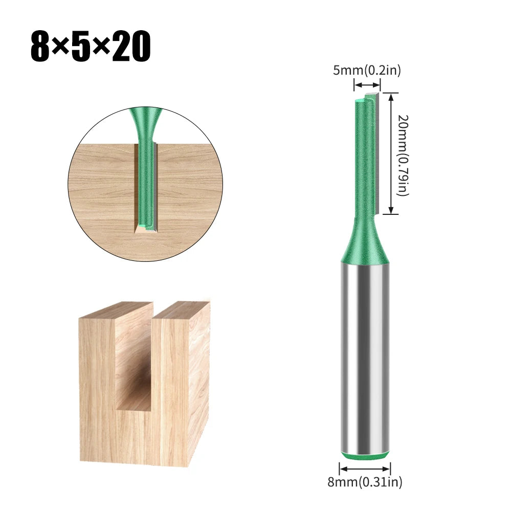 Wolfram Hartmetall Router Bit mit Doppel-Flöte für Holz in verschiedenen Größen