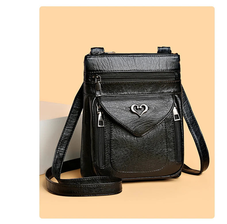 Kleine Umhangetasche Handytasche Minitasche für Damen aus Textil