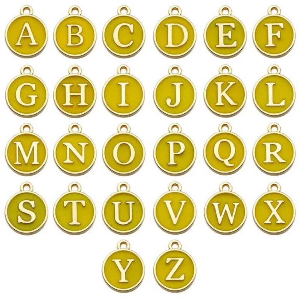 26-teiliges Alphabet Buchstaben Charms Set für DIY Schmuckherstellung
