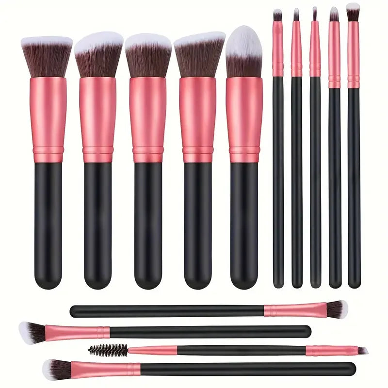 Vielseitiges 14-teiliges Make-Up Pinsel Set – weich, synthetisch - ergonomisch