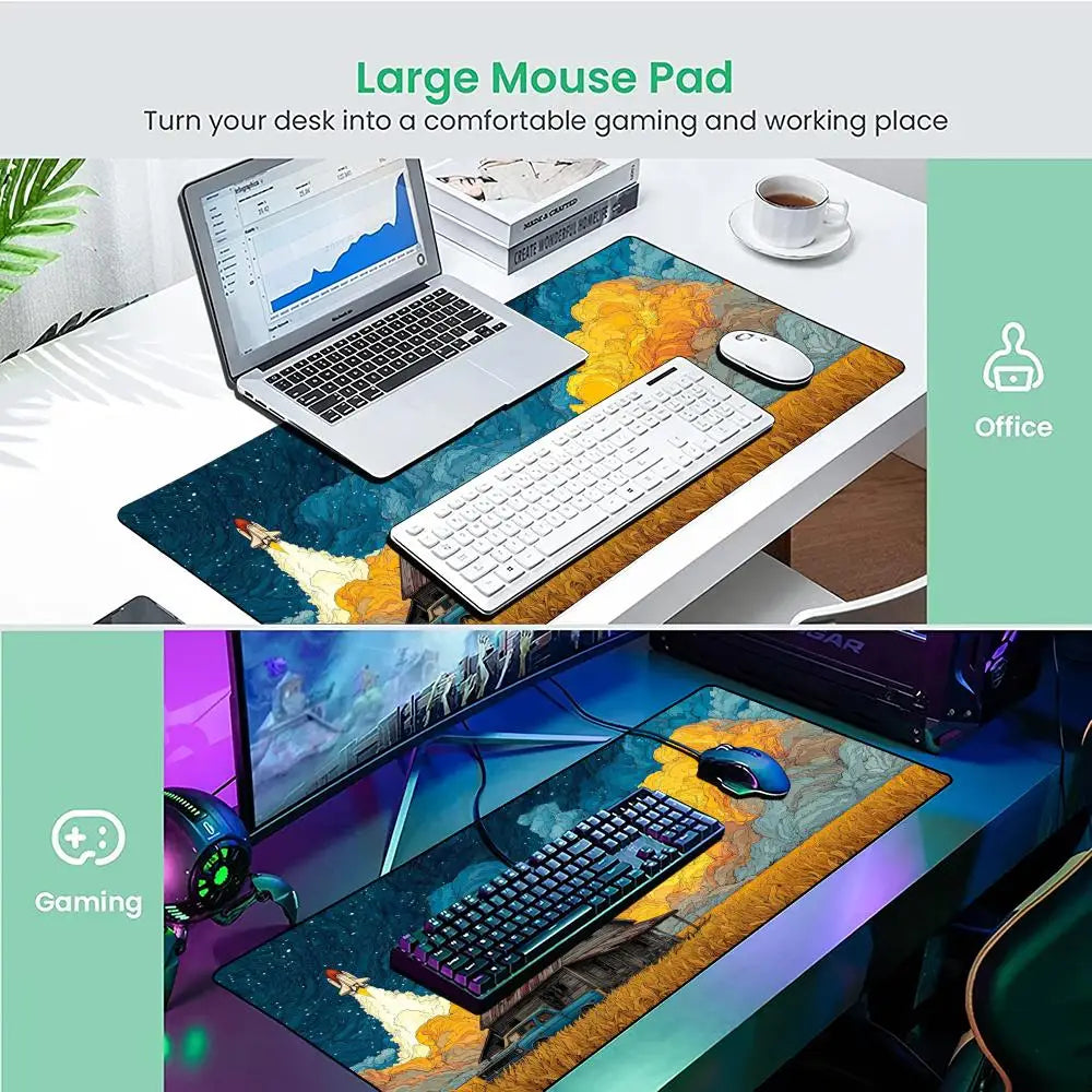 Großes Mauspad für präzises Arbeiten und Gaming mit Komfort