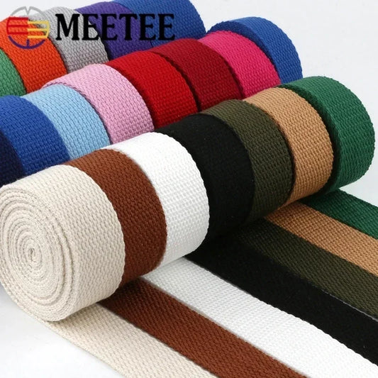 5M Polyester Baumwoll Gurtband 2mm dick für Rucksack Gürtel Kleidung 20-50mm breit