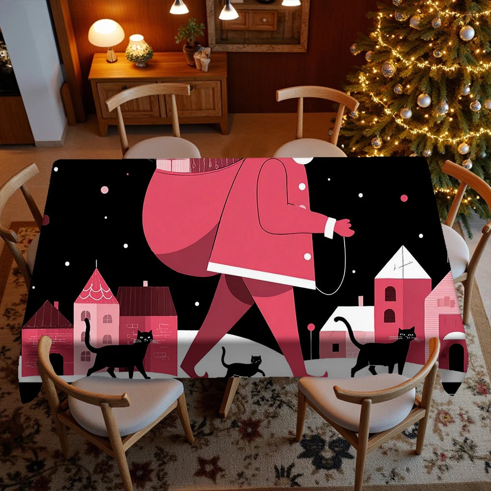 Lustige Tier Digitale Tischdecke wasserdicht für Küche und Party