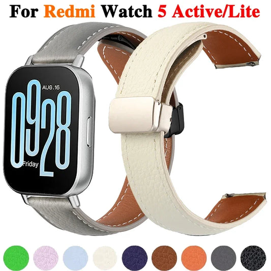 22 mm Lederarmband mit Magnetschnalle für Xiaomi Redmi Watch