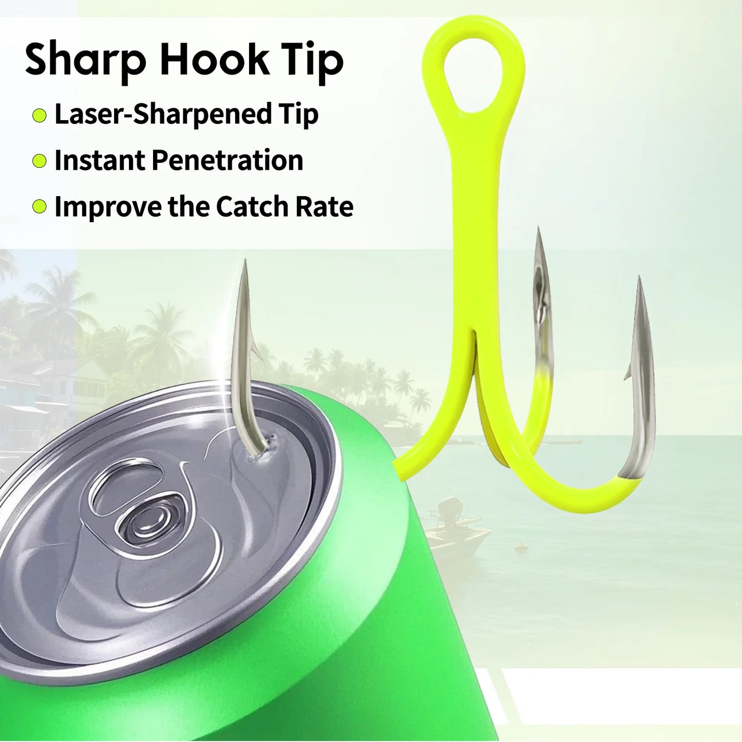 Extra Starke UV Drillinge für Süßwasser Angeln 2X Robust & Fluoreszierend