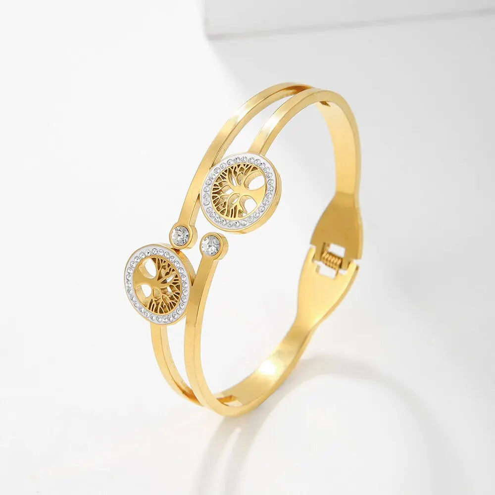 Baum des Lebens Armband aus Edelstahl für stilvolles Glück