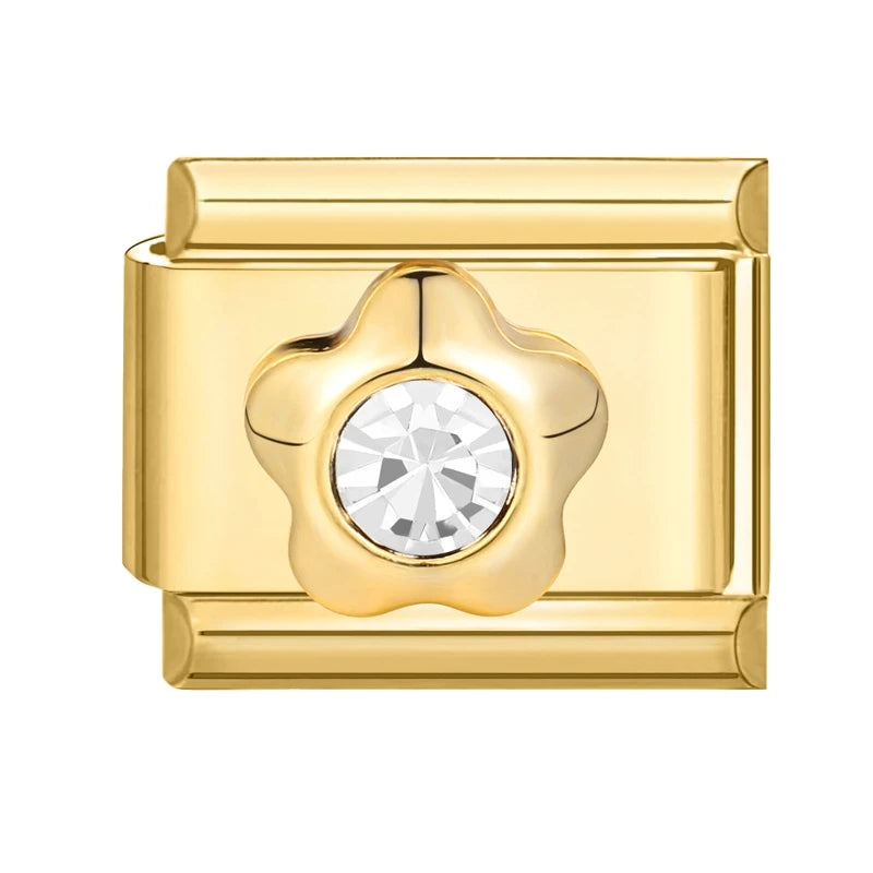 Elegantes Edelstahl Charm Armband mit Zirkon für Frauen