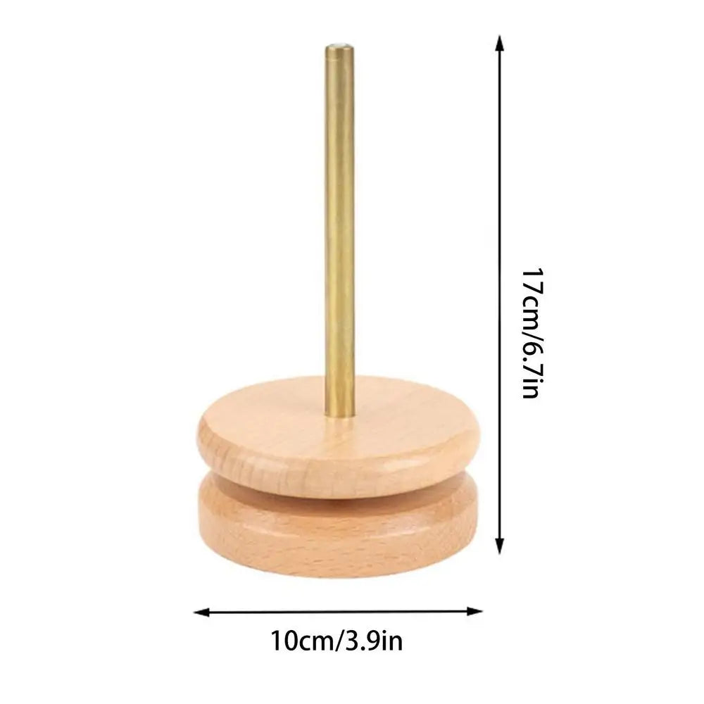 Holzgarnhalter Bambus Spule Wickler für Stricken Häkeln Anfänger