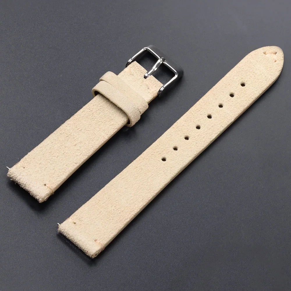 Weiches Schnellverschluss Wildleder Armband 14-22mm für Smartwatch Uhr