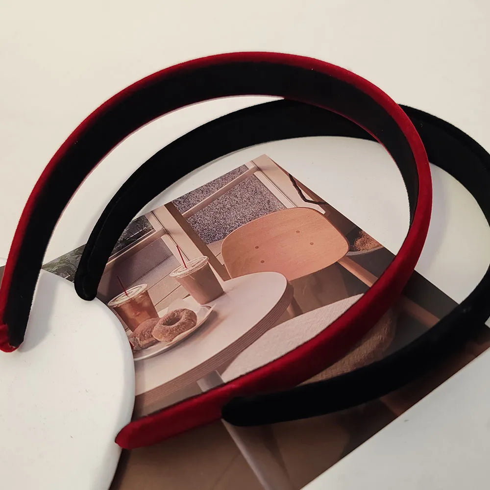 Elegantes Samt-Stirnband 2er Set für Damen und Mädchen
