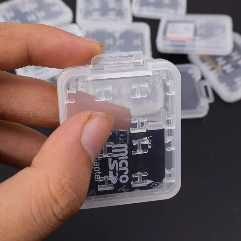 8-in-1 Transparente SD TF MS Kartenbox für sicheren Schutz und Ordnung