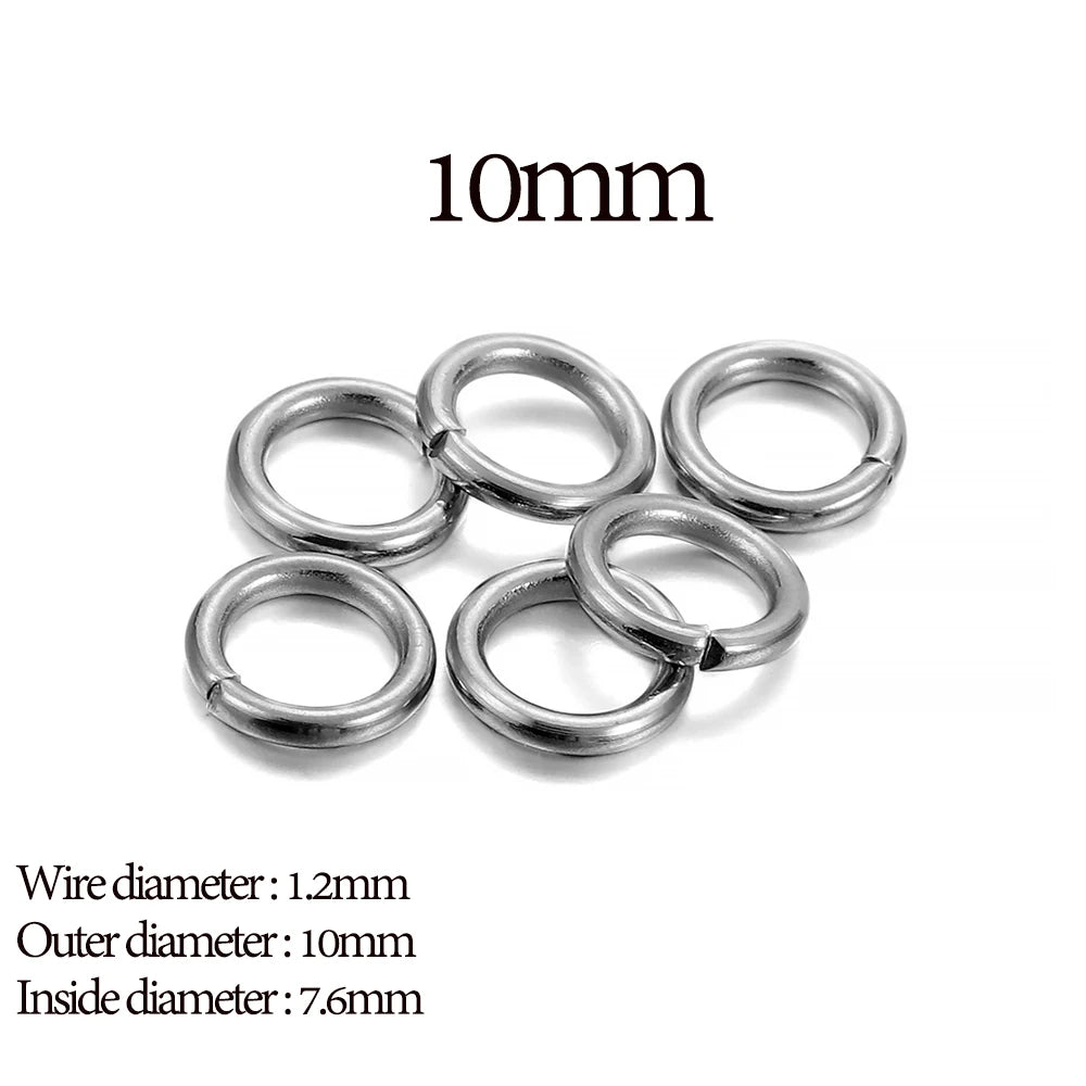 Edelstahl Spaltringe 3-25 mm offene Biegeringe 30-200 Stück DIY Schmuck