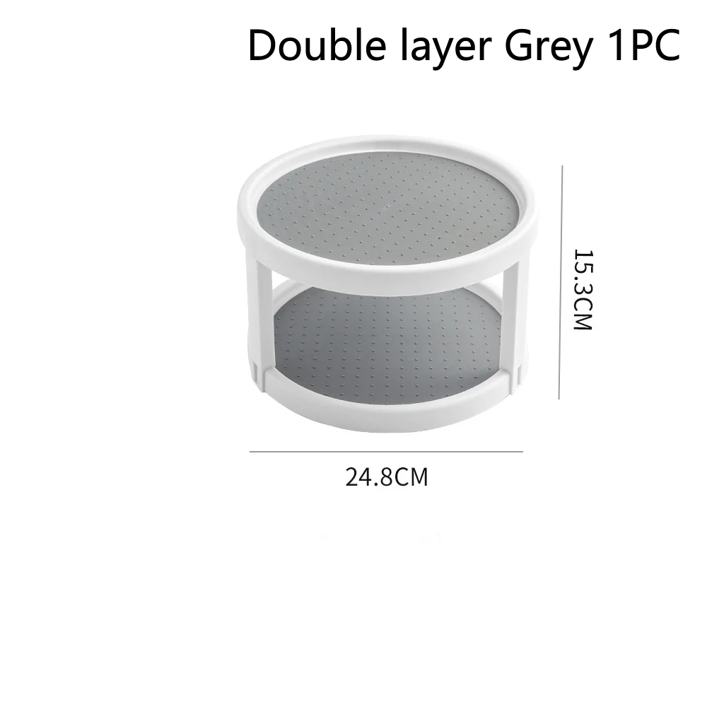 360 Grad drehbarer Gewürz Organizer Drehteller für Küche und Schreibtisch