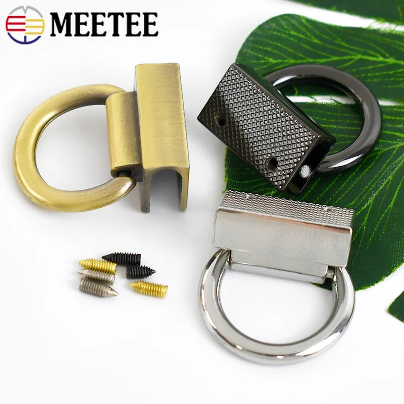 2 4 10 Stück Metall D Ring Schnalle mit Clip Verschluss für Taschen DIY