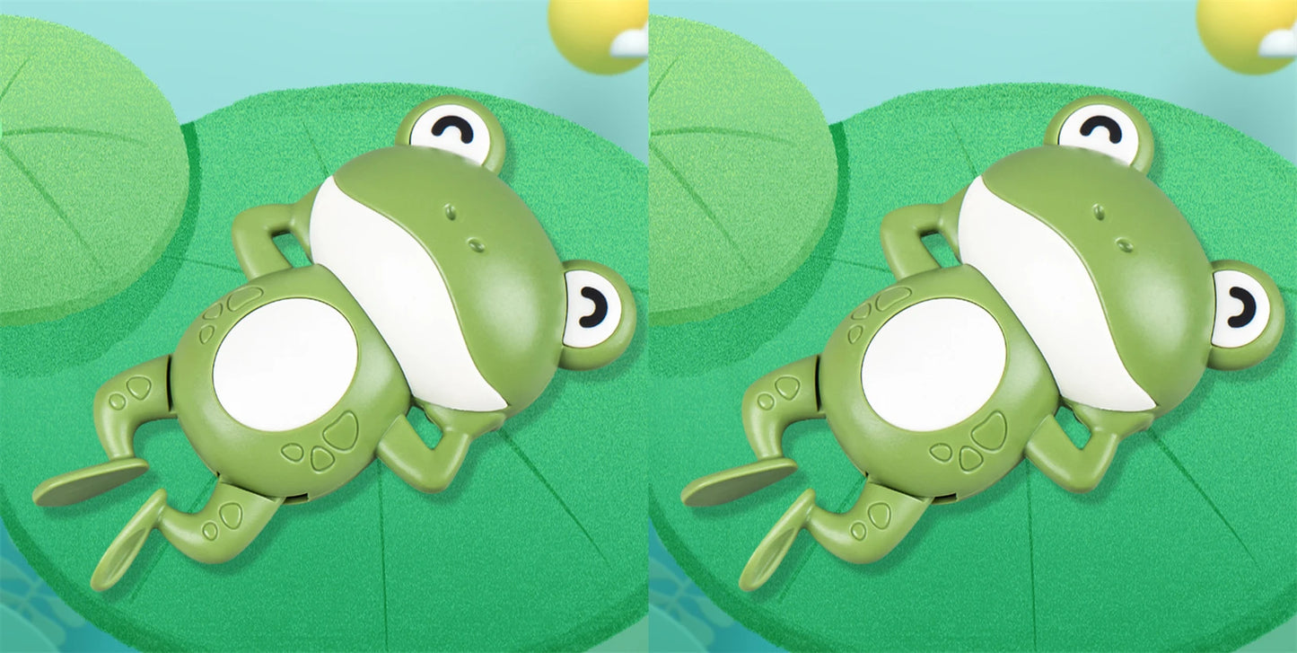 Frosch Badespielzeug für Baby - Kleinkind | Uhrwerk zum Schwimmen Baden