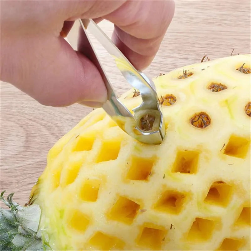 Effizienter 3-in-1 Edelstahl Kernentferner für Ananas, Erdbeere - Kürbis