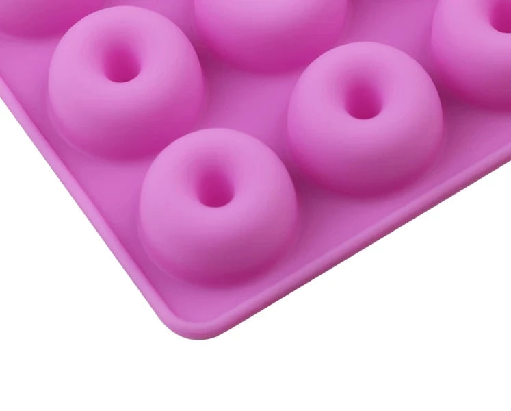 Vielseitige Silikon Backform für Mini Donuts, Gummibärchen und Schokolade