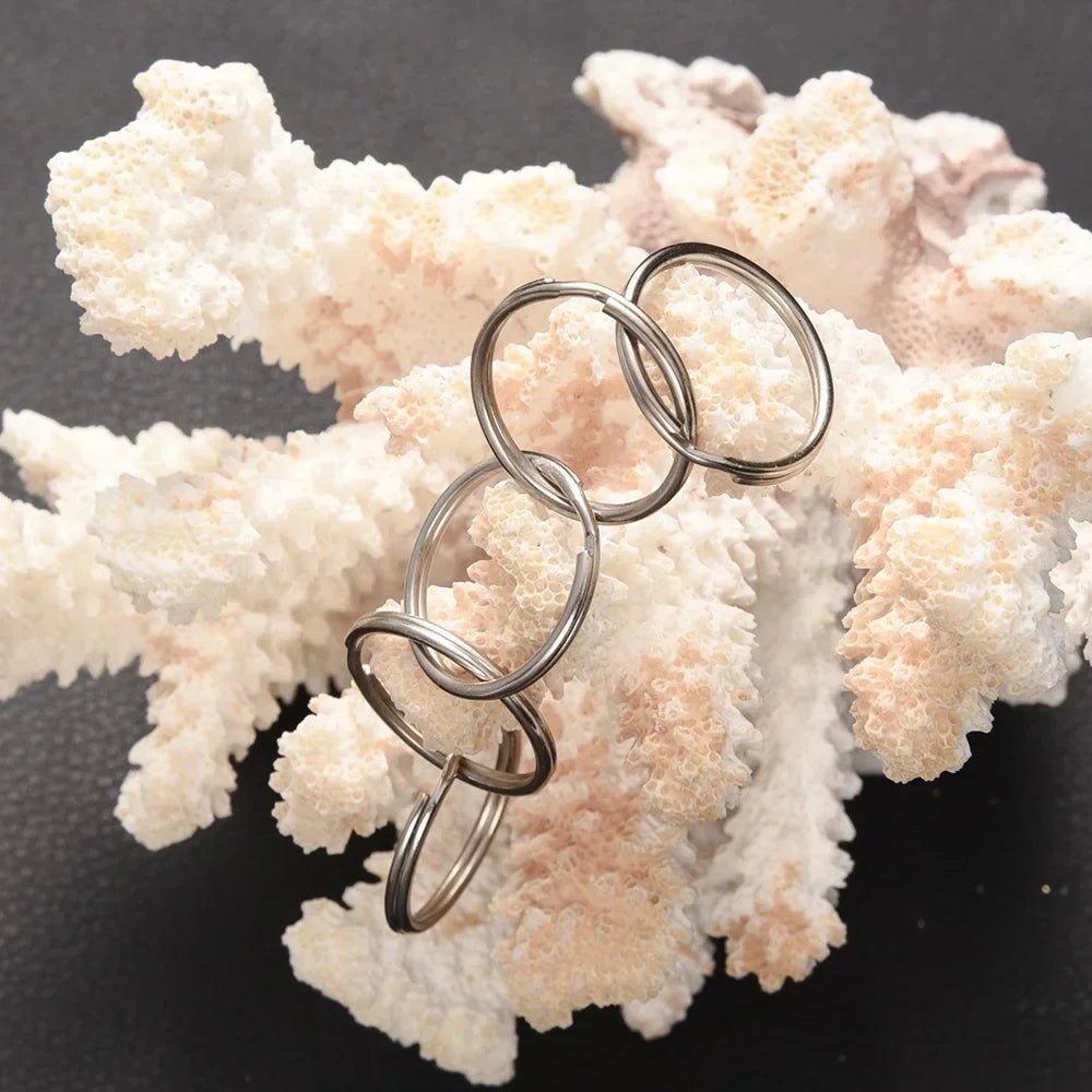 Runde Edelstahl Schlüsselanhänger 25 mm zum Selbergestalten 20 Stück-Yabubest - Home & More