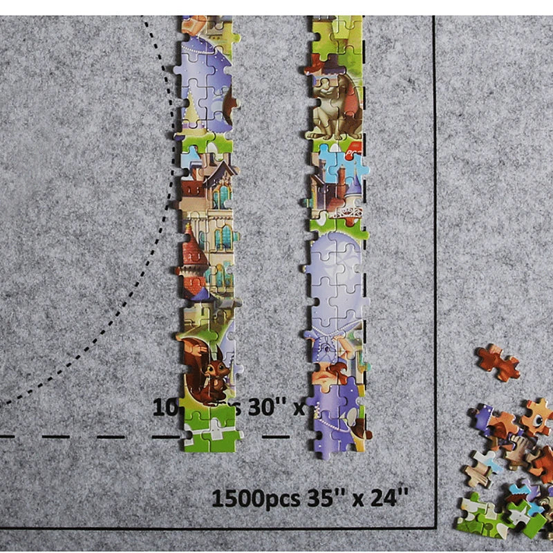 Puzzle Rollmatte für bis zu 1500 Teile – Tragbar & Praktisch, für Jigsaw