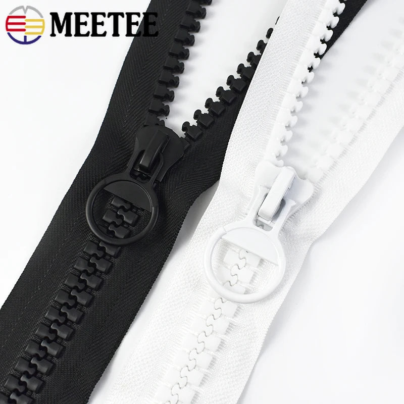 Extra grosser Resin Reissverschluss offen 60-200 cm fuer Jacken Taschen