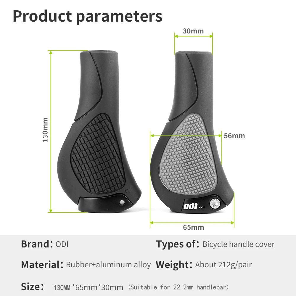 Ergonomische Fahrradgriffe mit rutschfestem Gummi und großem Pad