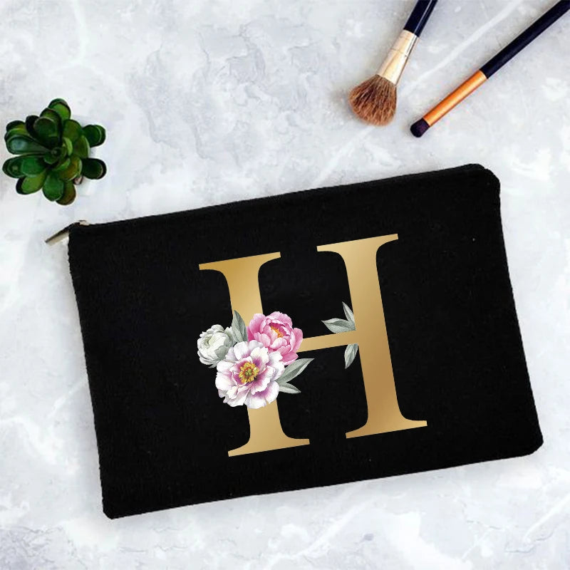 Florale Kosmetiktasche mit Reißverschluss für Damen und Brautjungfern