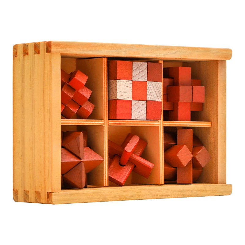 Holz IQ Puzzle Kong Ming Lock Lernspiel für Kinder und Erwachsene