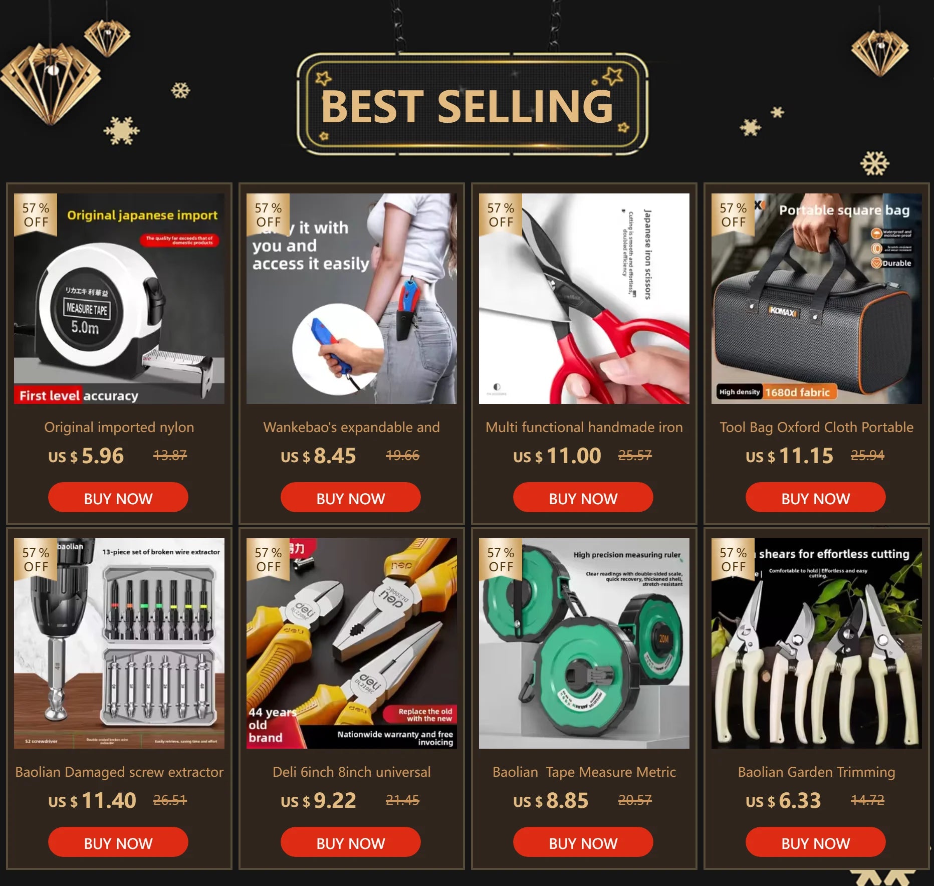 Vielseitige Edelstahl Schere für Büro, Haushalt und Hobby, schwarz