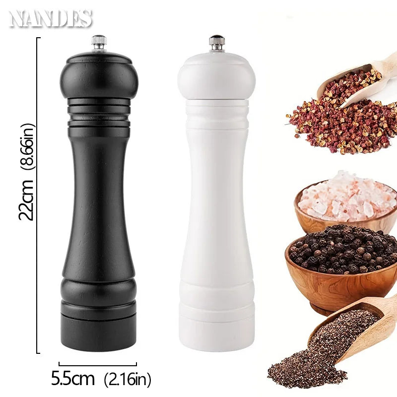 Manuelle 8 Zoll Holz Salz und Pfeffermühle mit Keramikmahlwerk