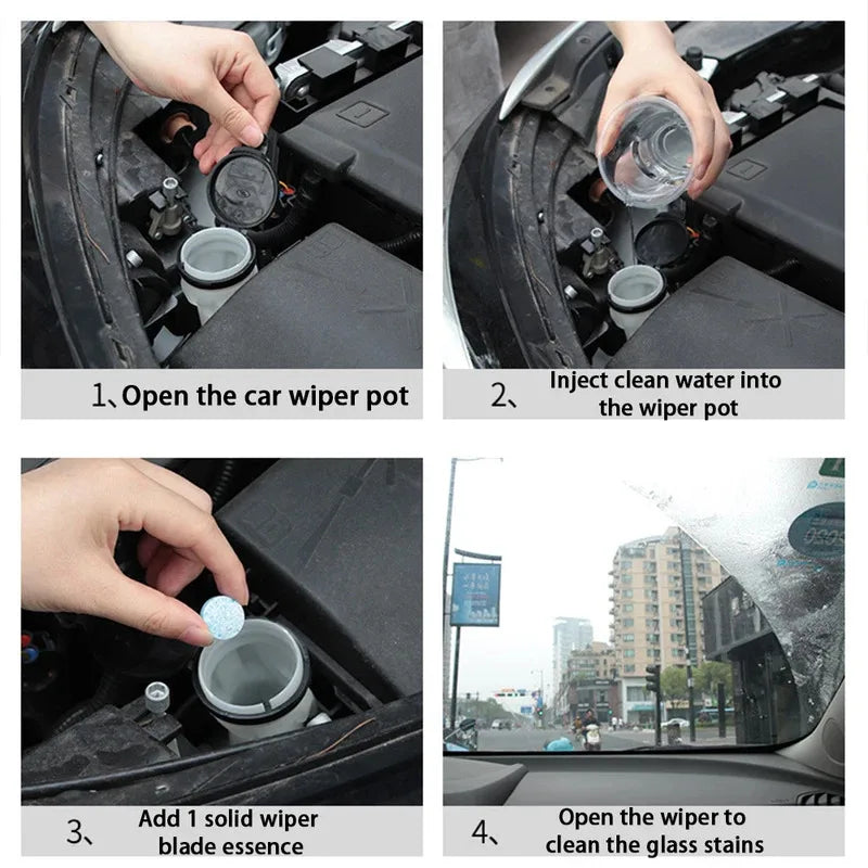 Praktische Reinigungstabletten für Auto Windschutzscheibe Konzentrierte Formel-Yabubest - Home & More