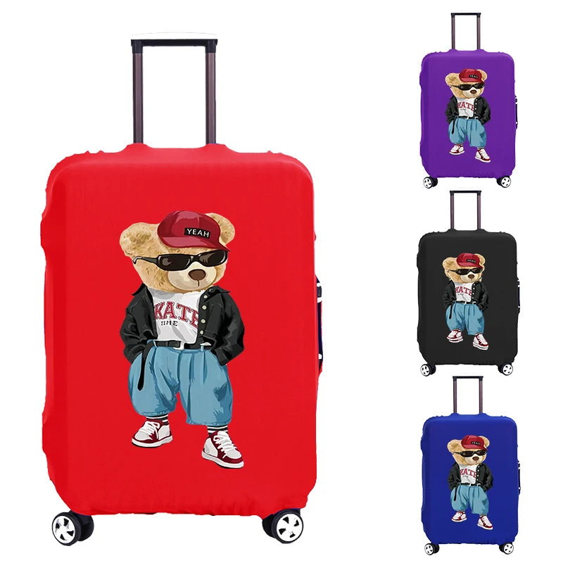 Elastische Koffer Schutzhülle mit Tierdruck für sicheres Reisen