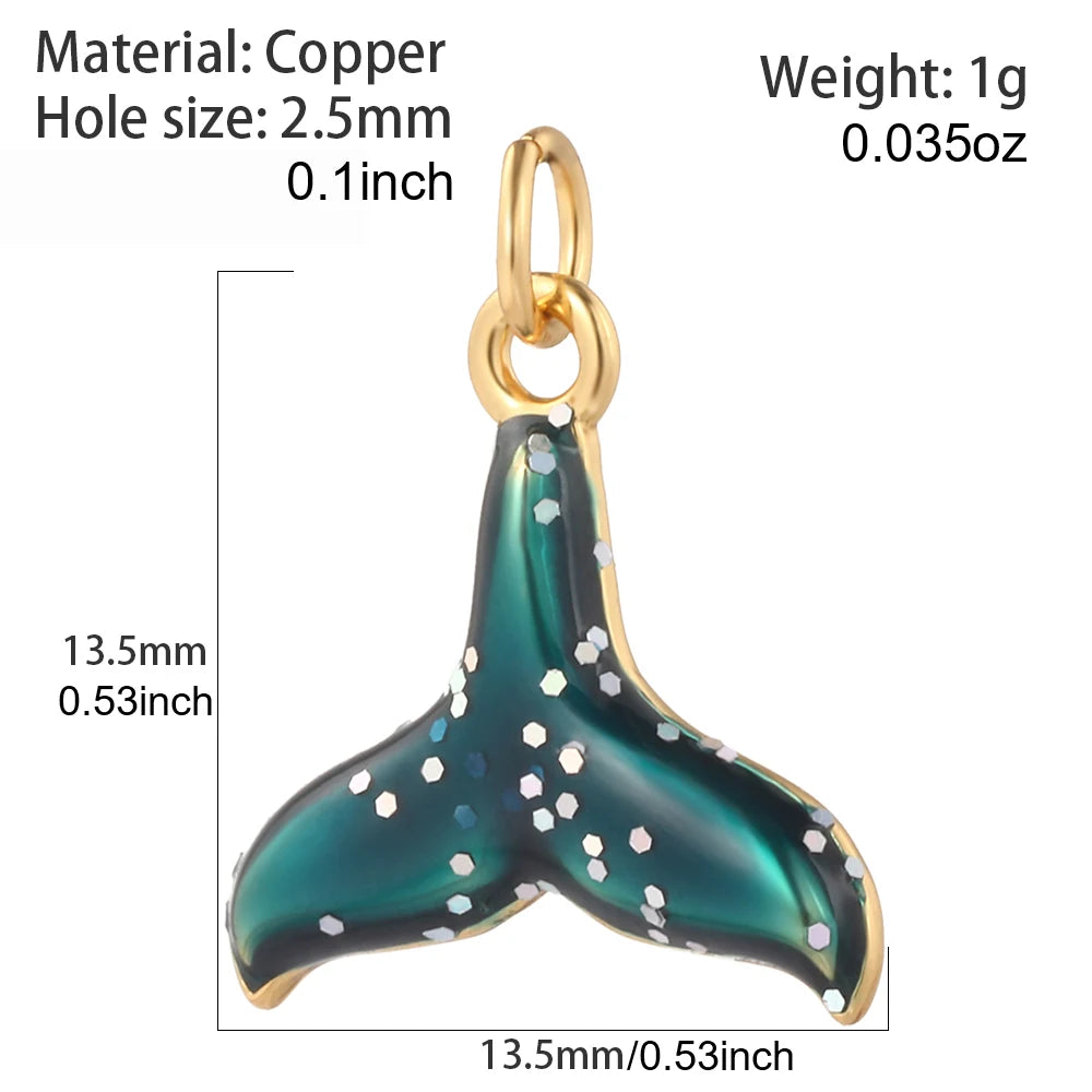 Kreative Anhänger mit Meeresmotiven aus Kupfer und Emaille