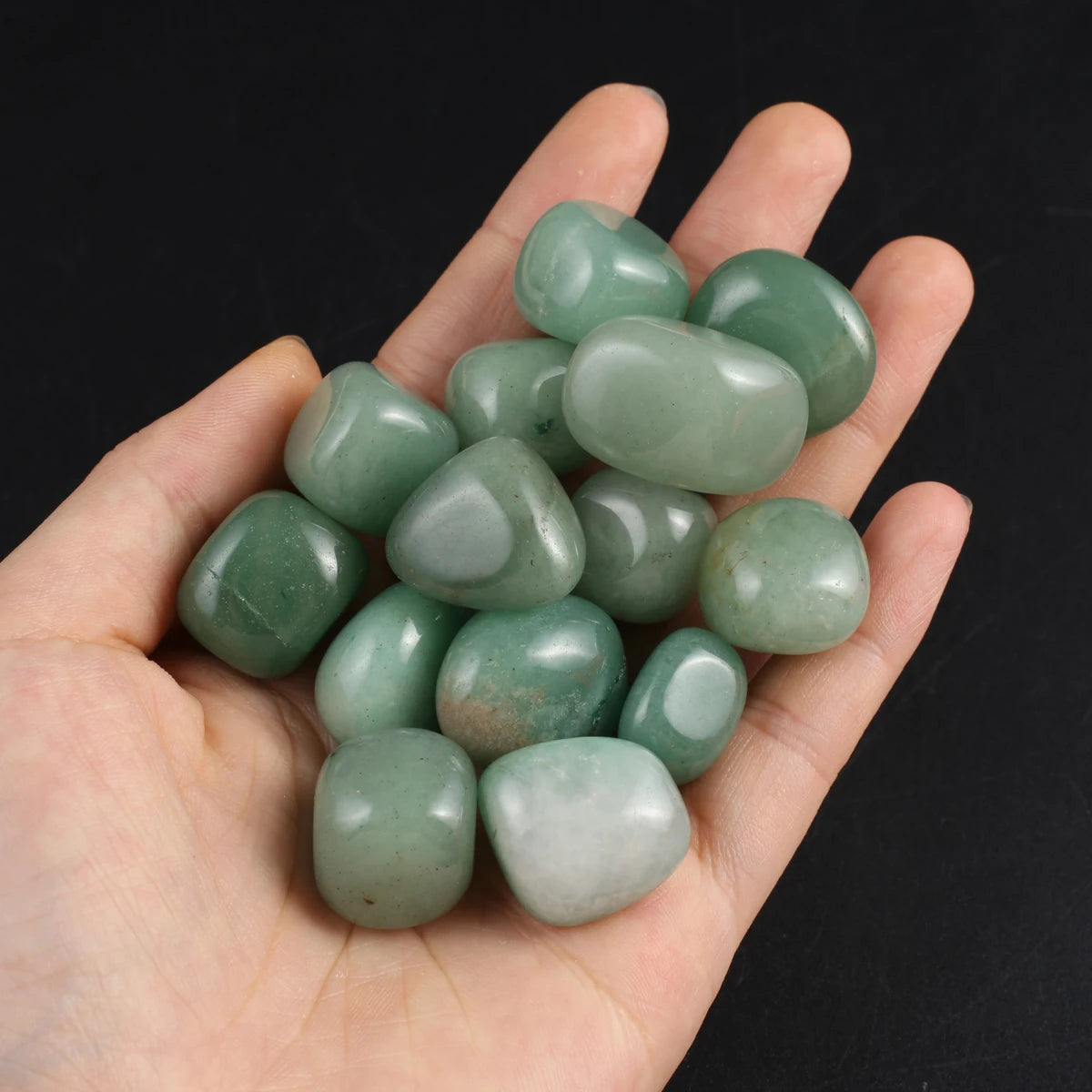 10er Set Polierte Natursteine für Heim und Aquarium