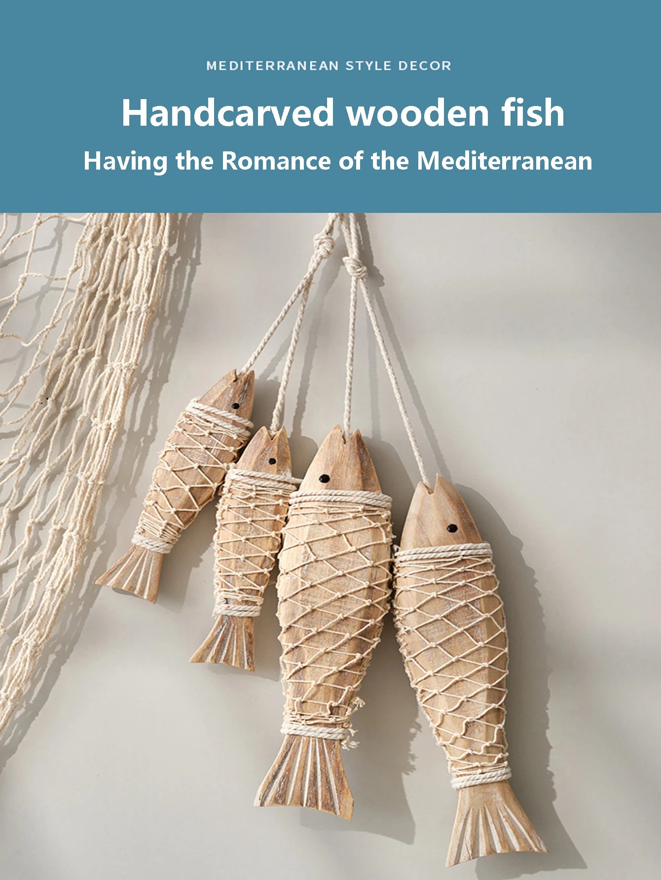 Wanddekoration Holzfisch kreativ