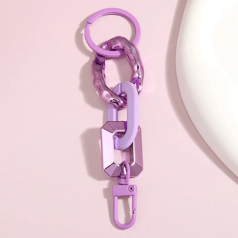 Bunte Acryl Schlüsselanhänger mit O-förmiger Schnalle – Trendiges Accessoire