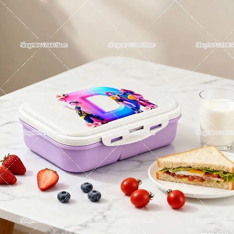 Praktische Lunchbox mit individuellem Buchstabendruck für Schule und Freizeit