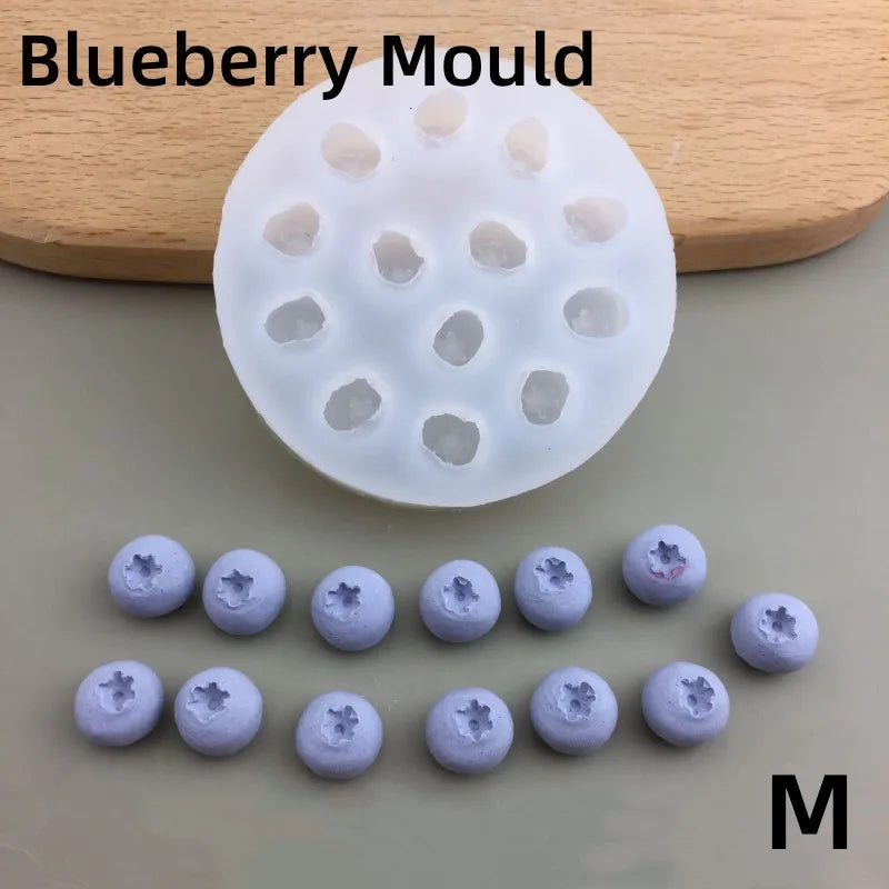 Silikon Backform 3D Blaubeere Himbeere Fondant Form für Kuchen Dekor