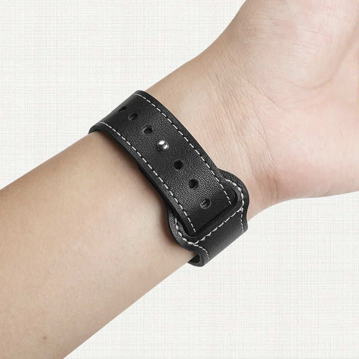 Elegantes Lederarmband für Smartwatch und Fitness Tracker-Yabubestshop