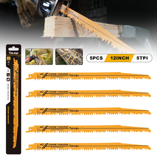 5er Set Säbelsägeblätter für Holz PVC Rohre - Effizientes Schneiden in 3 Größen