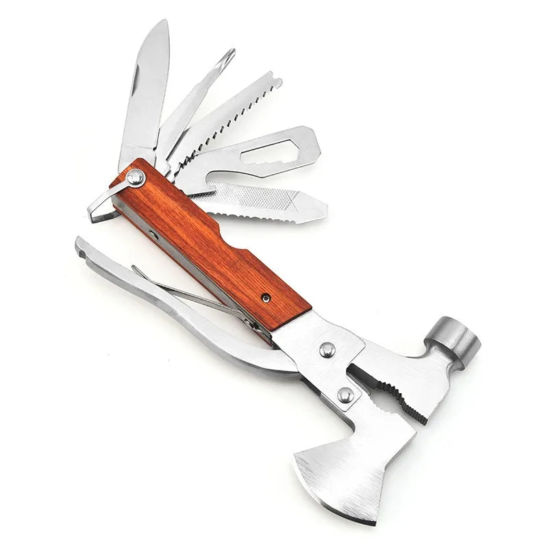 Multifunktionshammer mit Axt - Widderhorn – sicher, robust - vielseitig für Holz und Notfälle