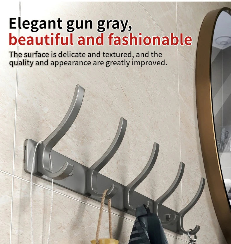 Kleiderhaken ohne Bohren – 6er Set Wandhaken Aluminium-Yabubest - Home & More
