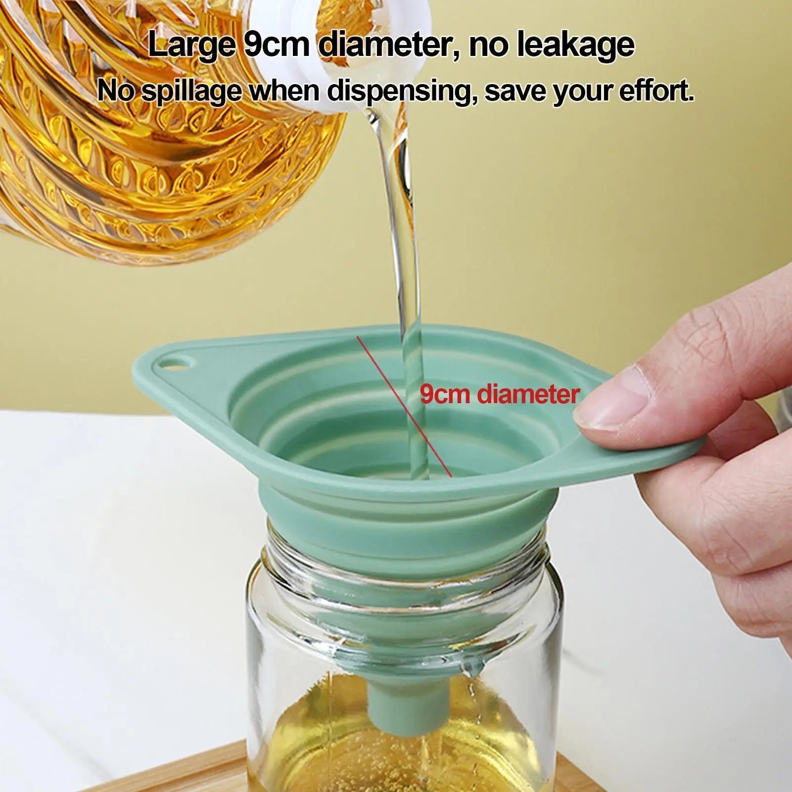 Kleiner lebensmittelechter Silikon Klapptrichter für Öl und Wein