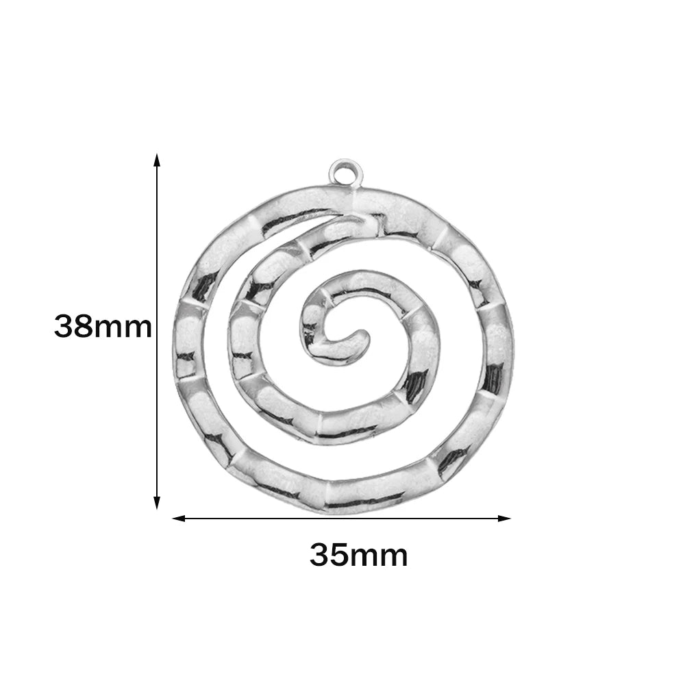 5er Set Edelstahl Charms Gold für Schmuckherstellung DIY Zubehör