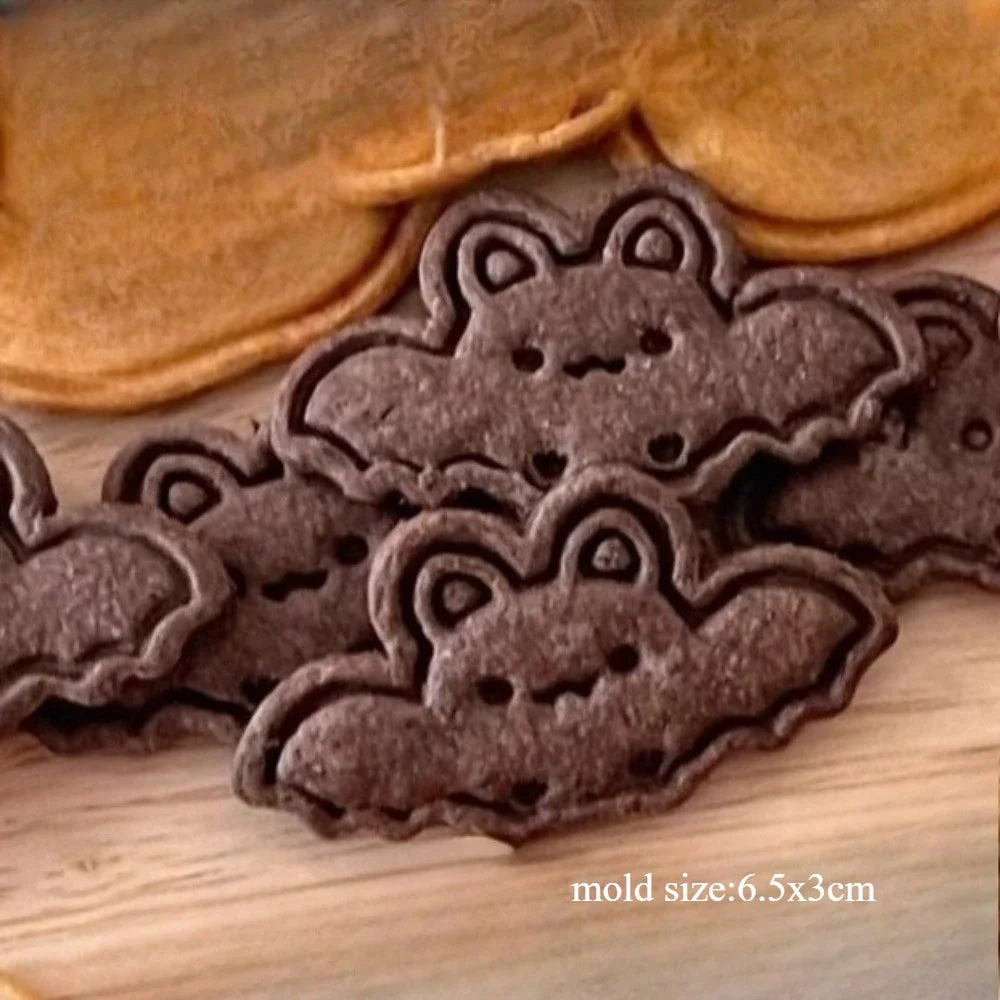 Halloween Keks Ausstecher Set Kunststoff 3D Finger Geist Fledermaus Kürbis