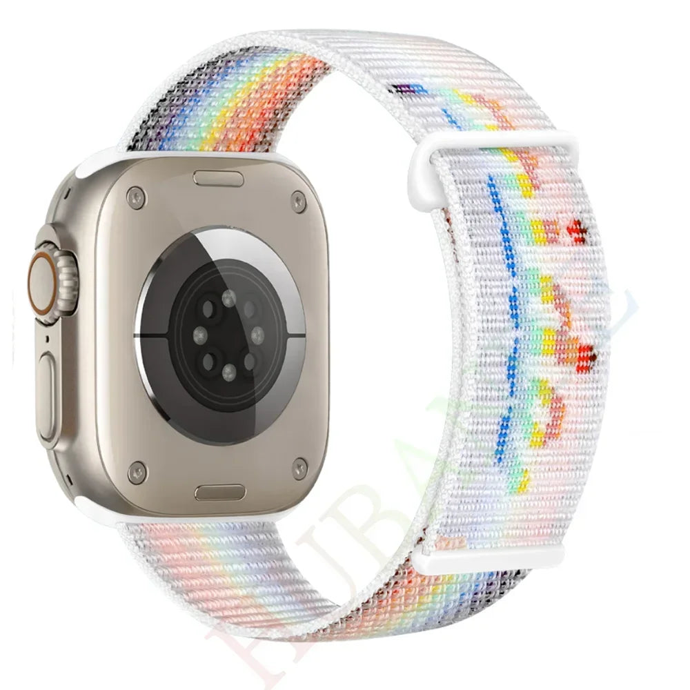 Atmungsaktives Nylonarmband für Smartwatch 38-49 mm, Unisex