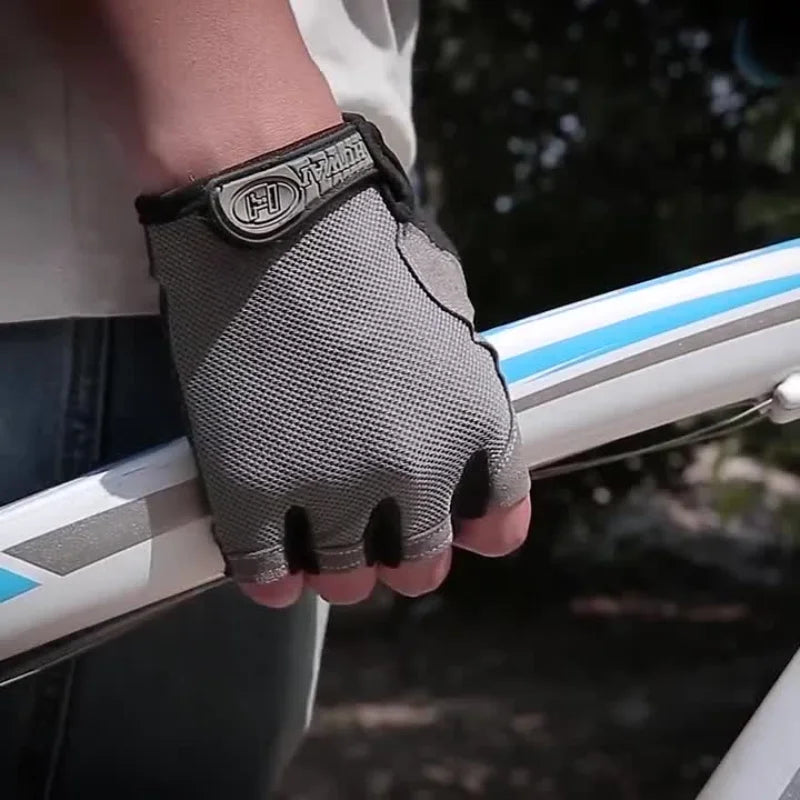 Halbfinger Fahrradhandschuhe atmungsaktiv rutschfest mit Stoßdämpfung
