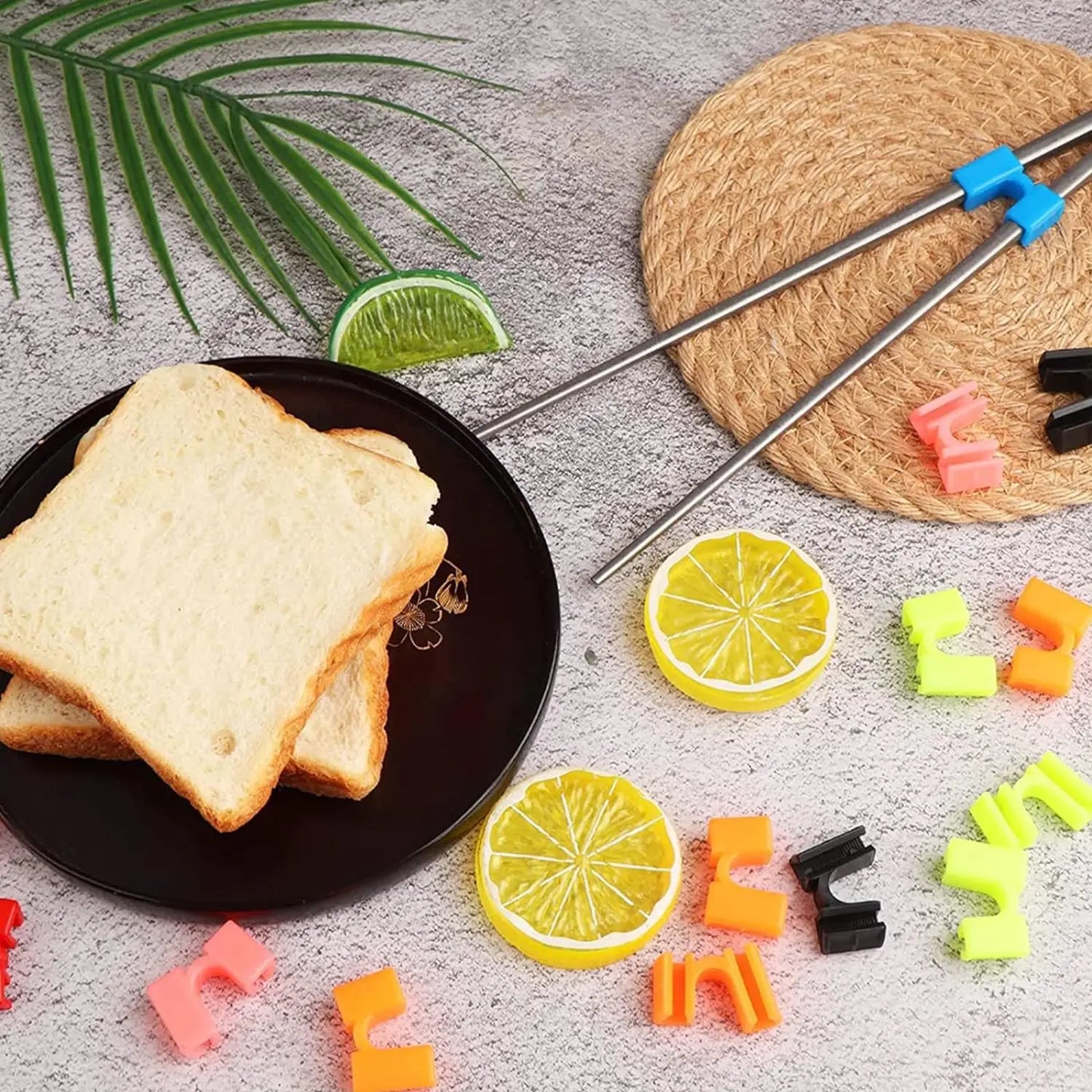 5er Set Essstäbchen Helfer für Anfänger und Kinder zum Üben