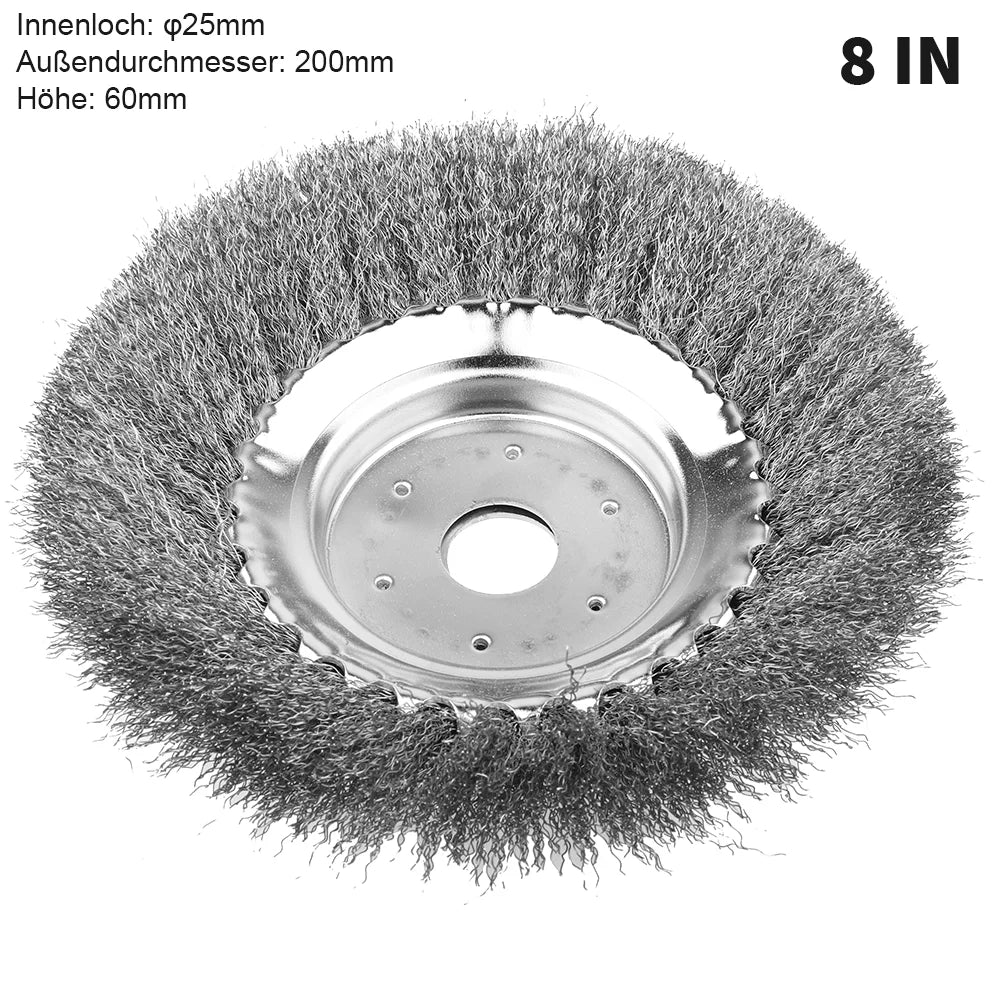 Universal Stahldraht-Trimmerkopf 6/8 Zoll für Gartentrimmer mit geradem Schaft