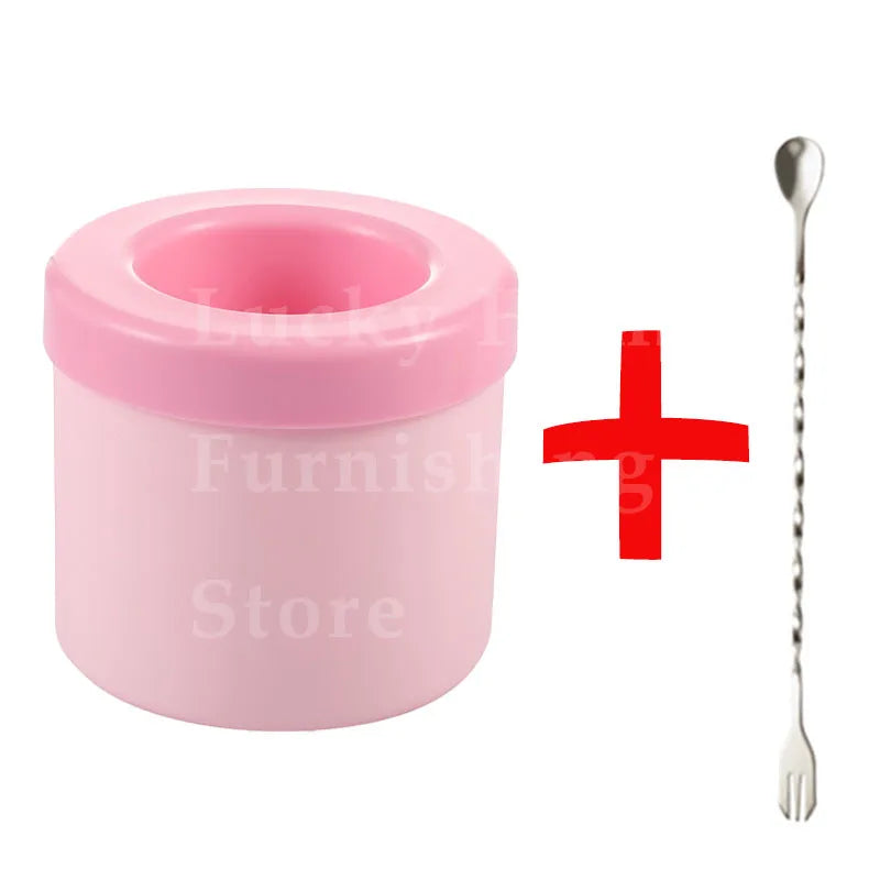 Silikon Eiswürfelform mit Eiskübel für Drinks und Partys